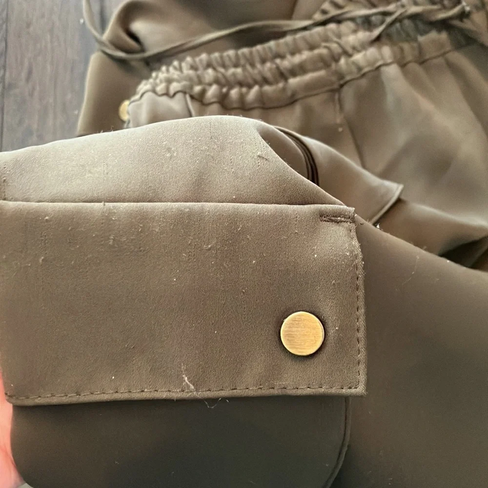 Olive Green Women's Cargo Pants - Picture 2 of 7